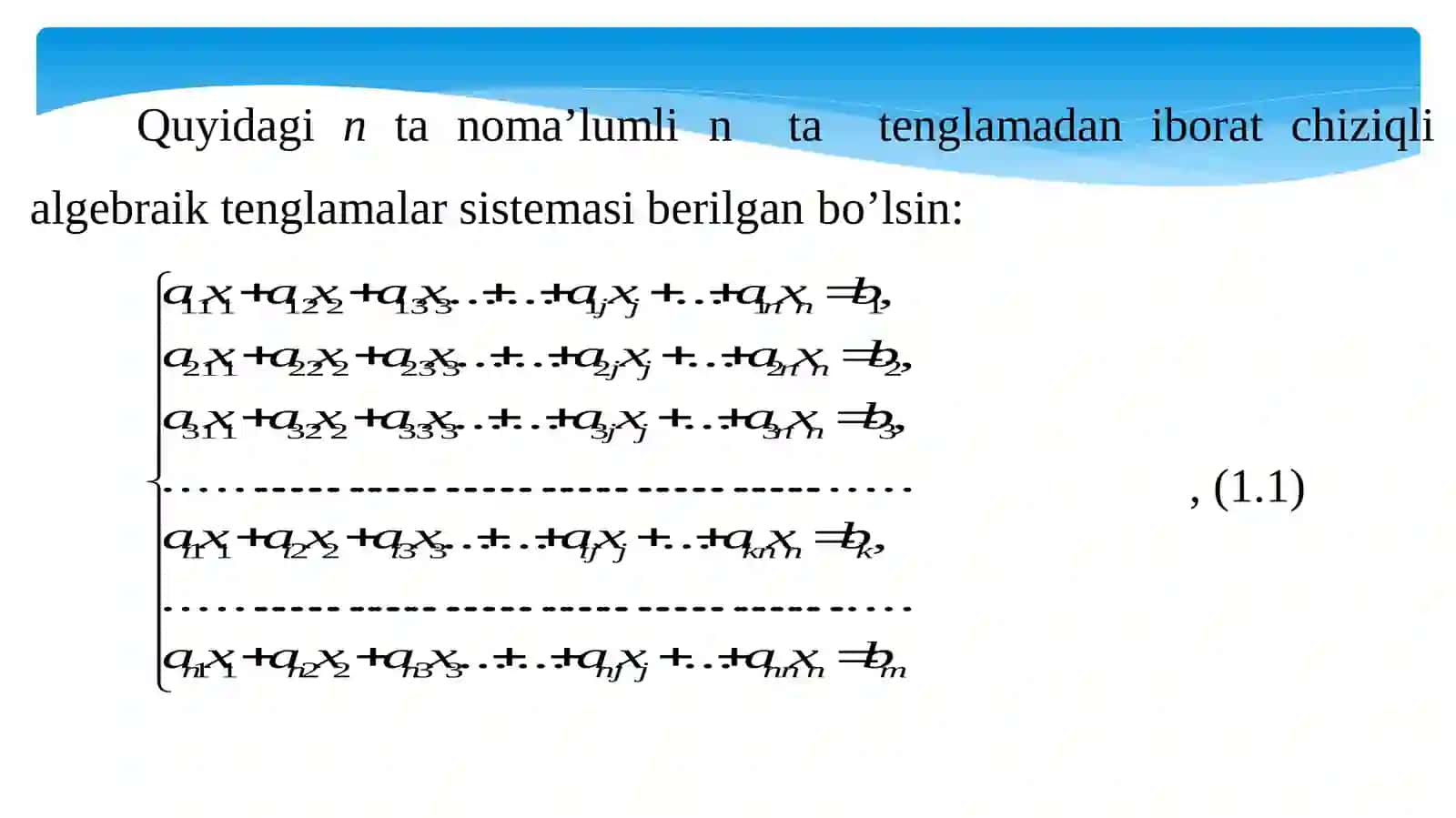 Chiziqli tenglamalar sistemasi Kramer va Gauss usullarida yechish 3