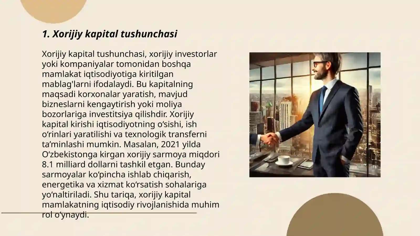 Xorijiy kapital tushunchasi 3
