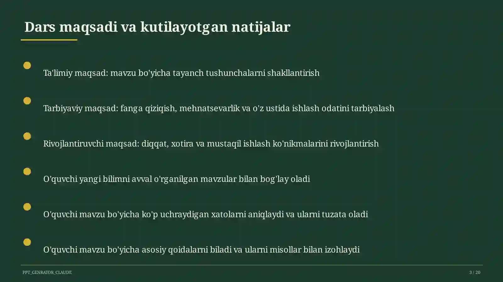 Bir o'zgaruvchili chiziqli tenglamalar (7-sinf) 3