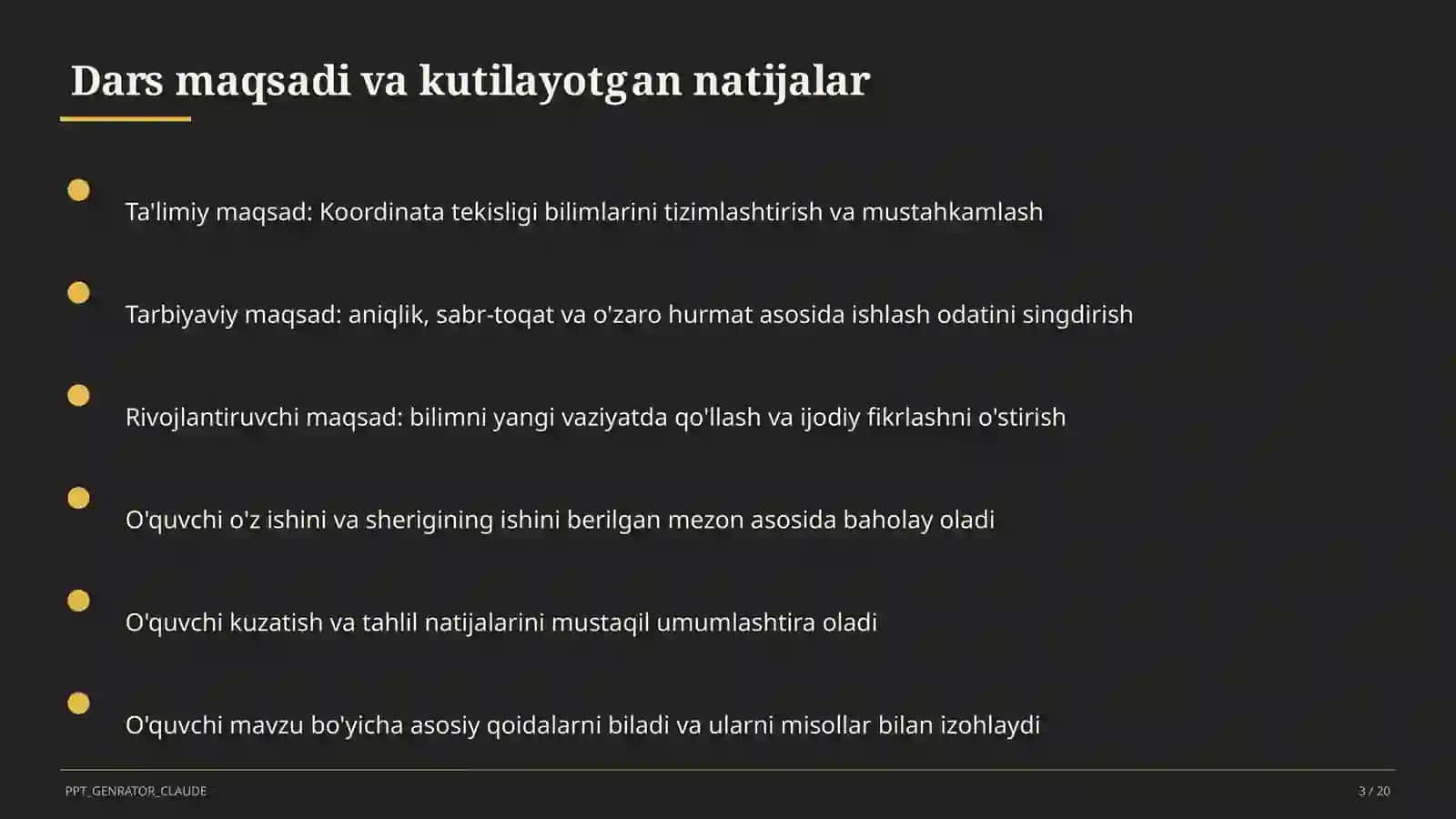 Koordinata tekisligi (6-sinf) 3