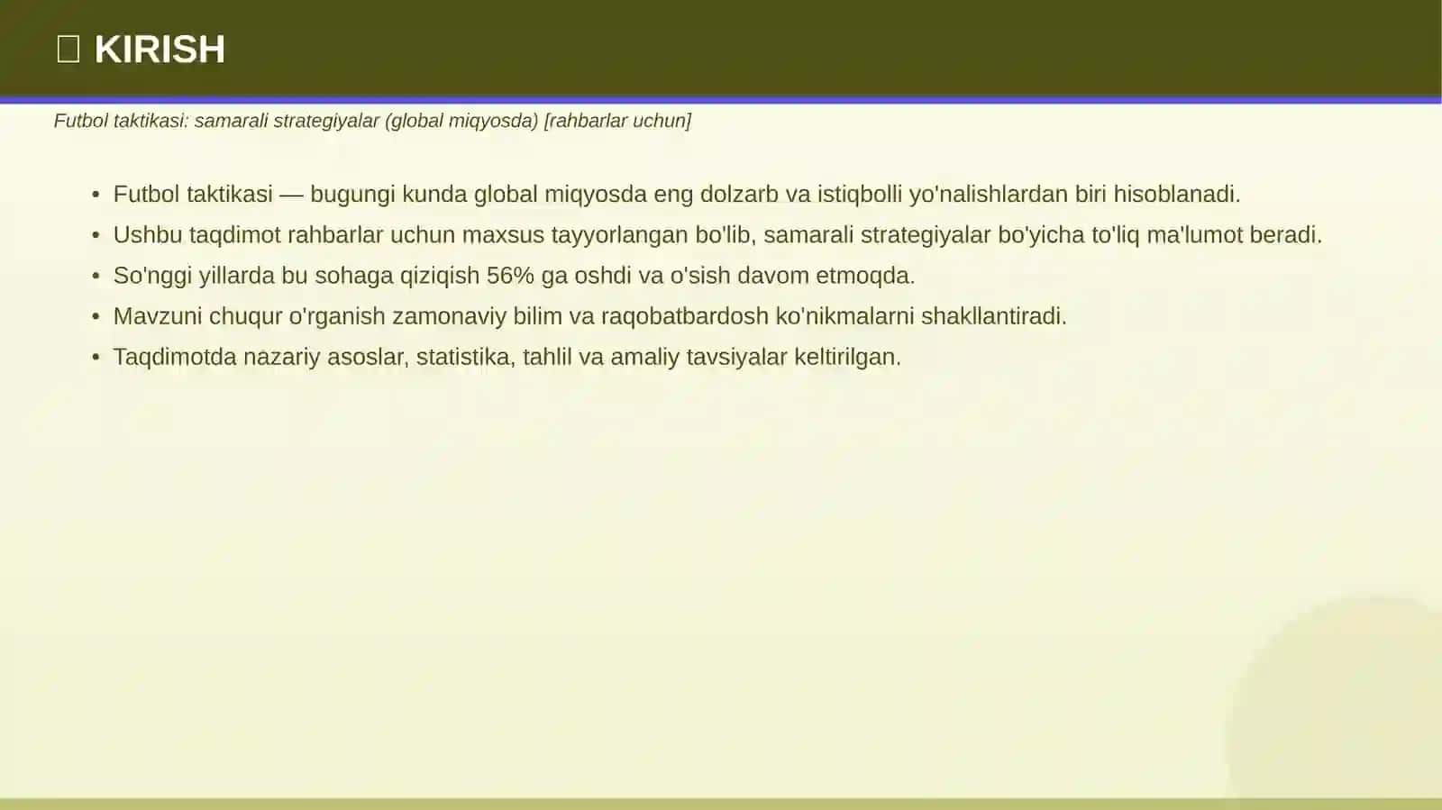 Futbol Taktikasi: Samarali strategiyalar (global miqyosda) [rahbarlar uchun] 3