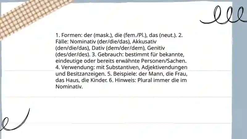 Die Artikel im Deutschen 3