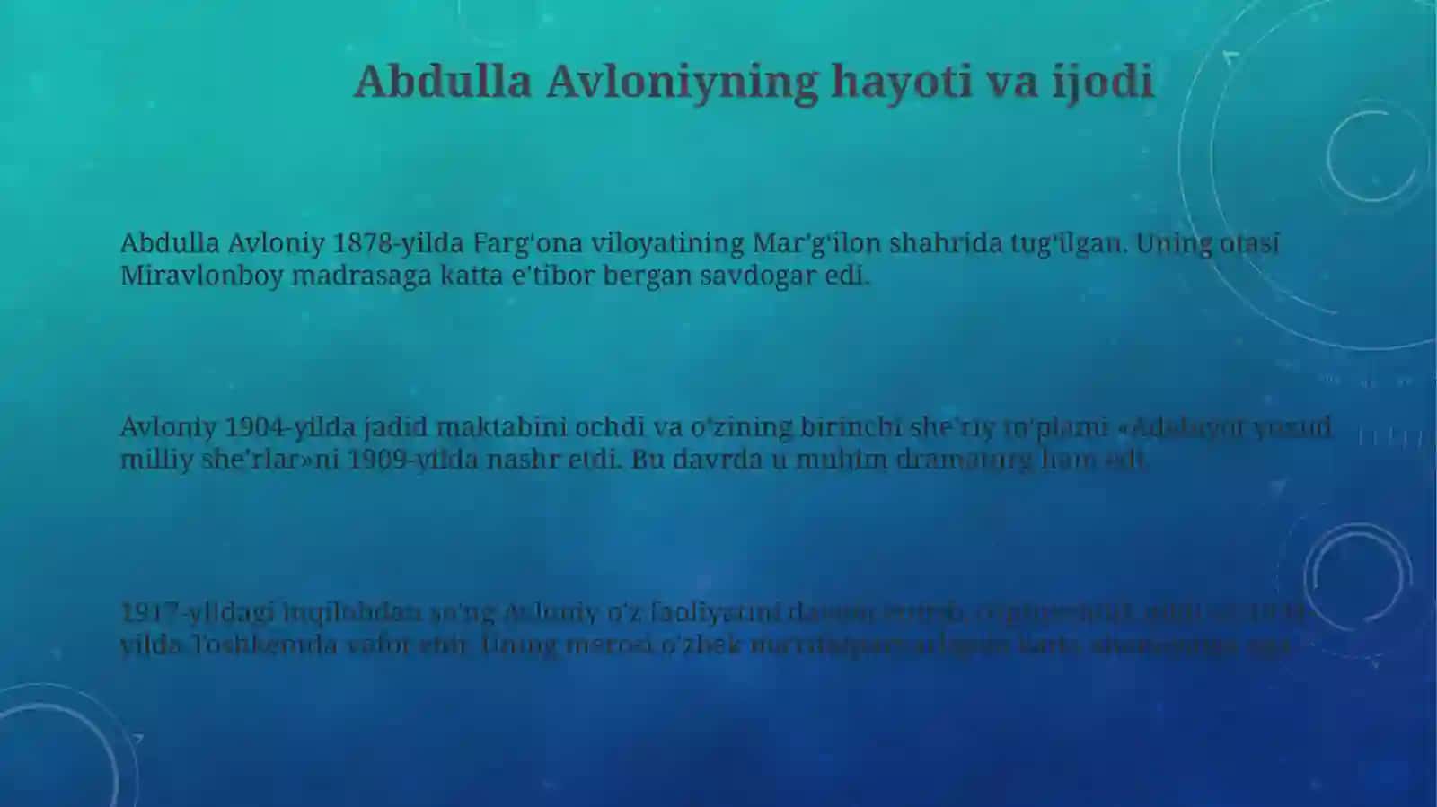Abdulla Avloniyning “Turkiy Guliston yoxud axloq” asarining ta’limiy ahamiyati 3