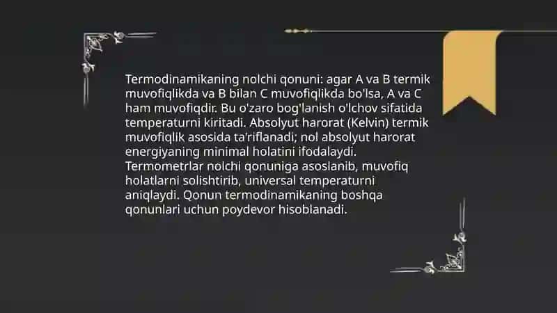 Termodinamika qonuni 3