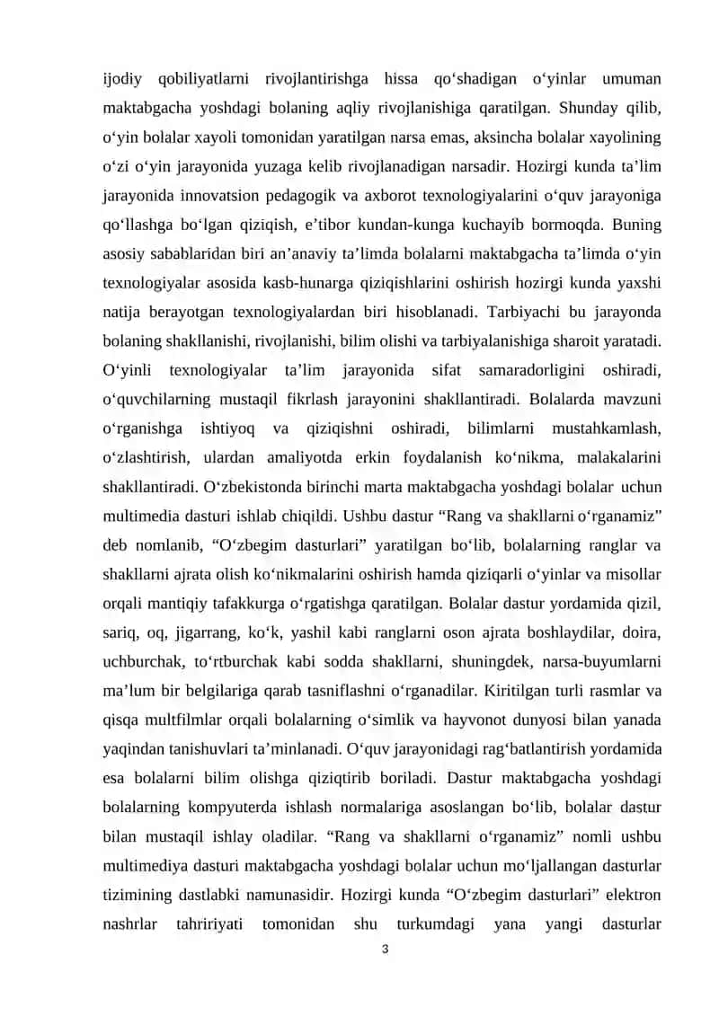 Maktabgacha tarbiya yoshida bolalarda tafakkur rivojlanishining tavsifi 3