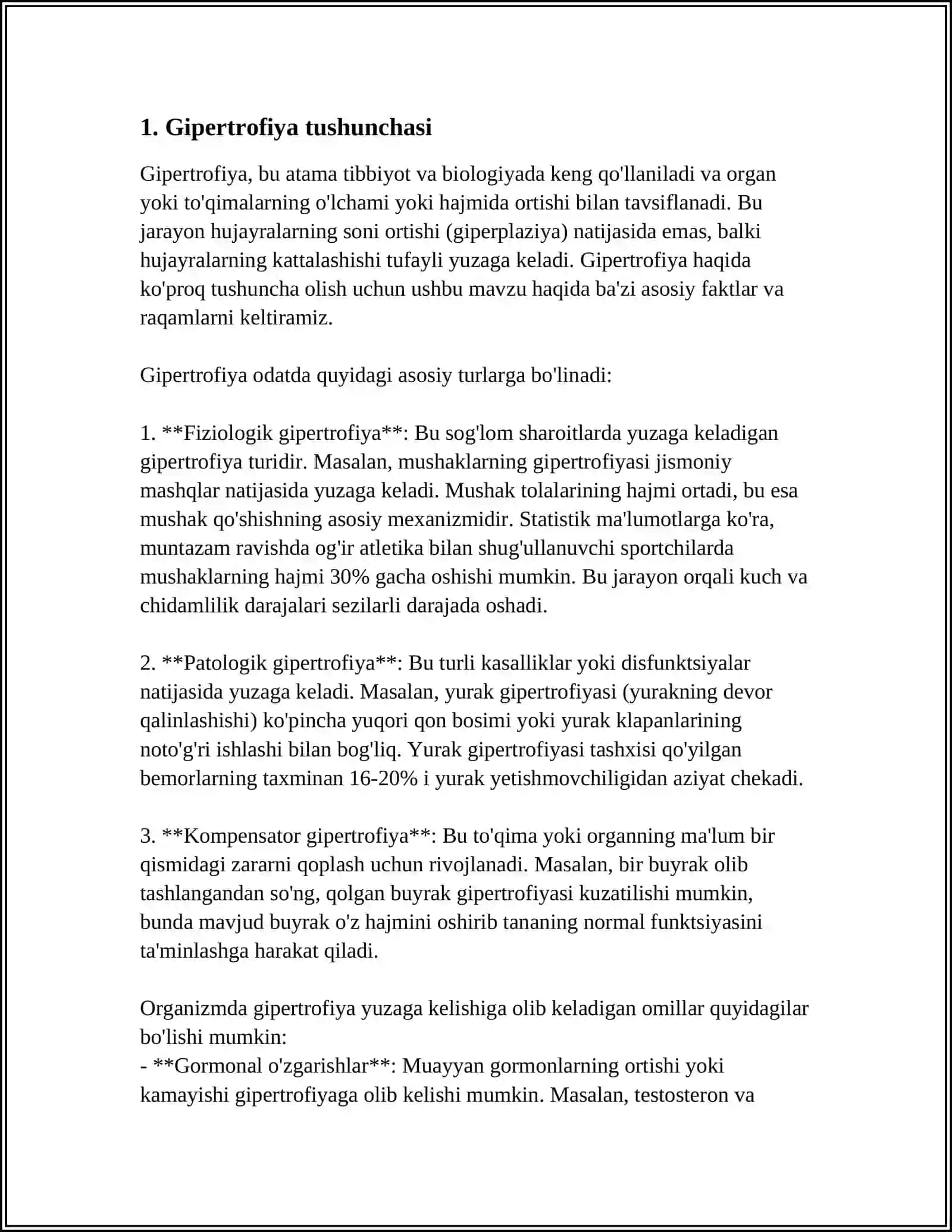 GIPERTROFIYA VA UNING TURLARI 3
