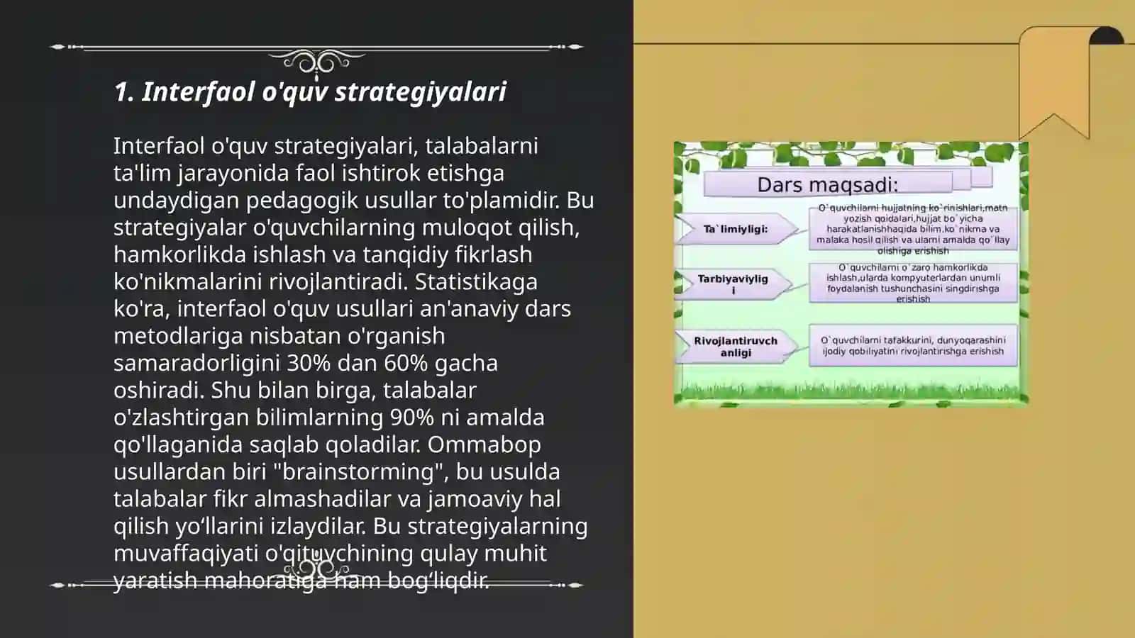 Interfaol o'quv strategiyalari 3