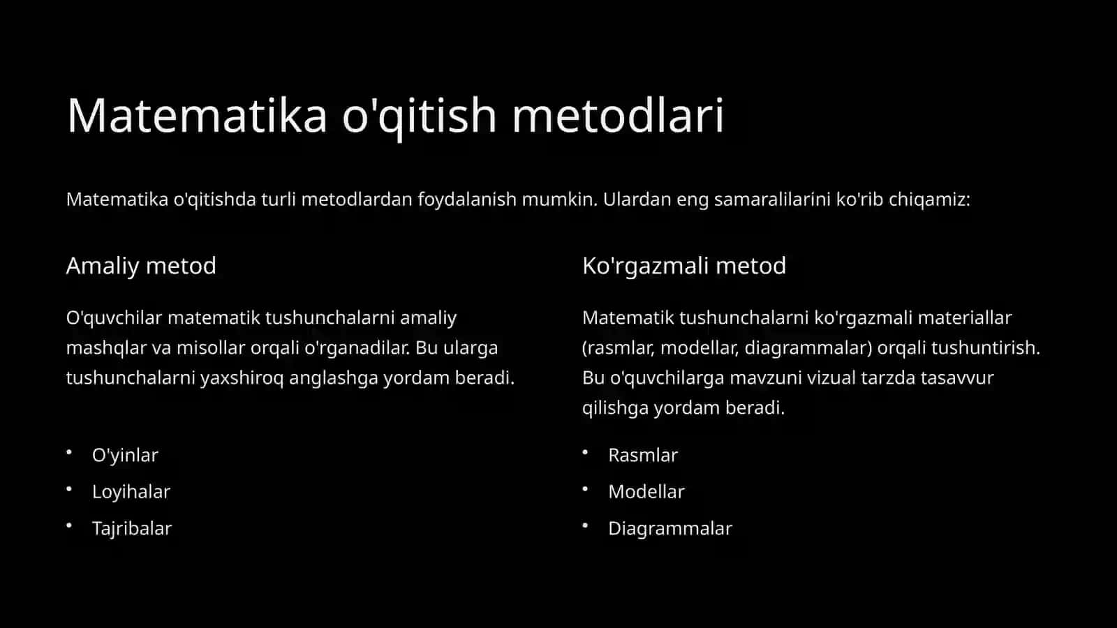 Boshlang'ich sinflarda matematika o'qitishning umumiy masalalari 3