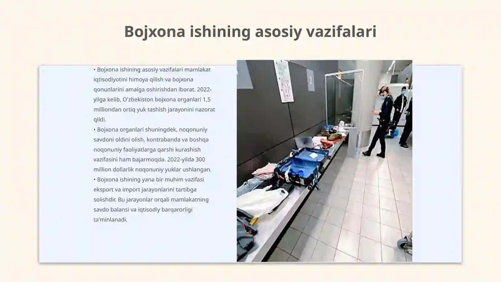 Bojxona ishi vazifasi maqsadi predmeti 3