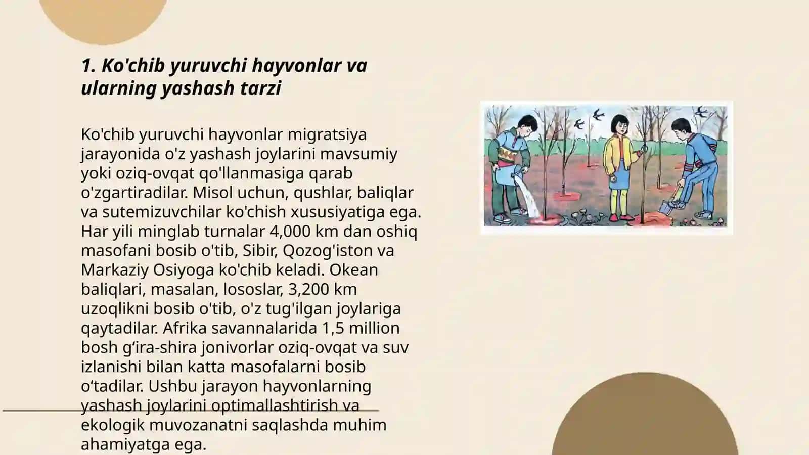 Ko'chib yuruvchi hayvonlar va ularning yashash tarzi 3