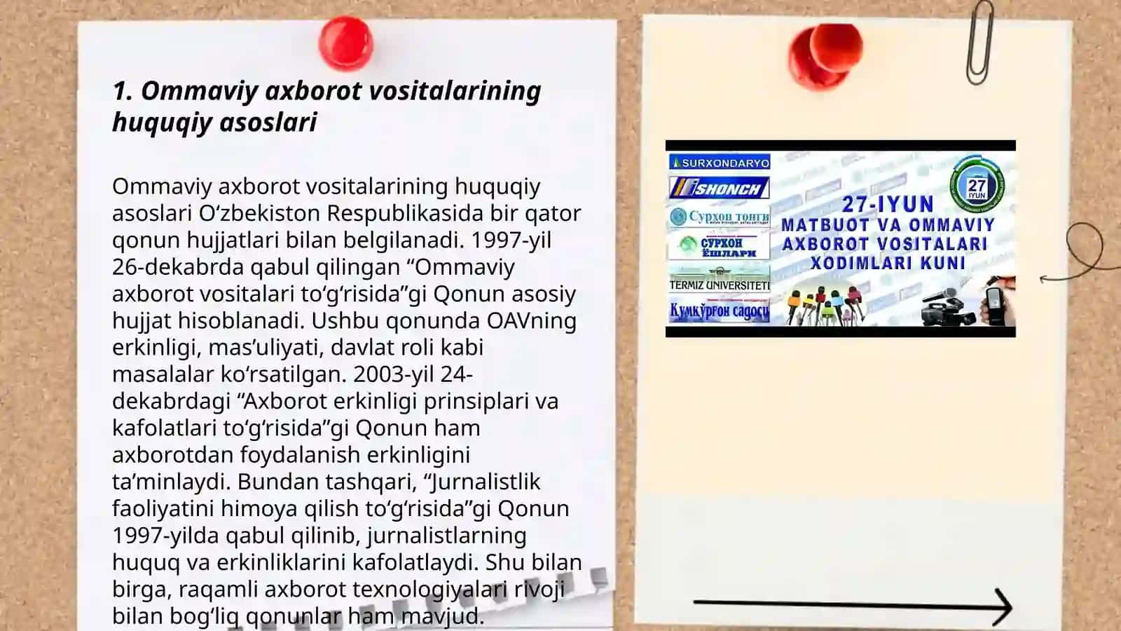 Ommaviy axborot vositalarining huquqiy asoslari 3