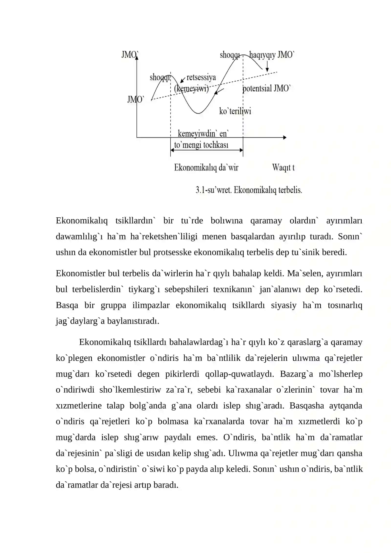 Ekonomikaliq terbelisler.Jumissizliq tu’rleri 3