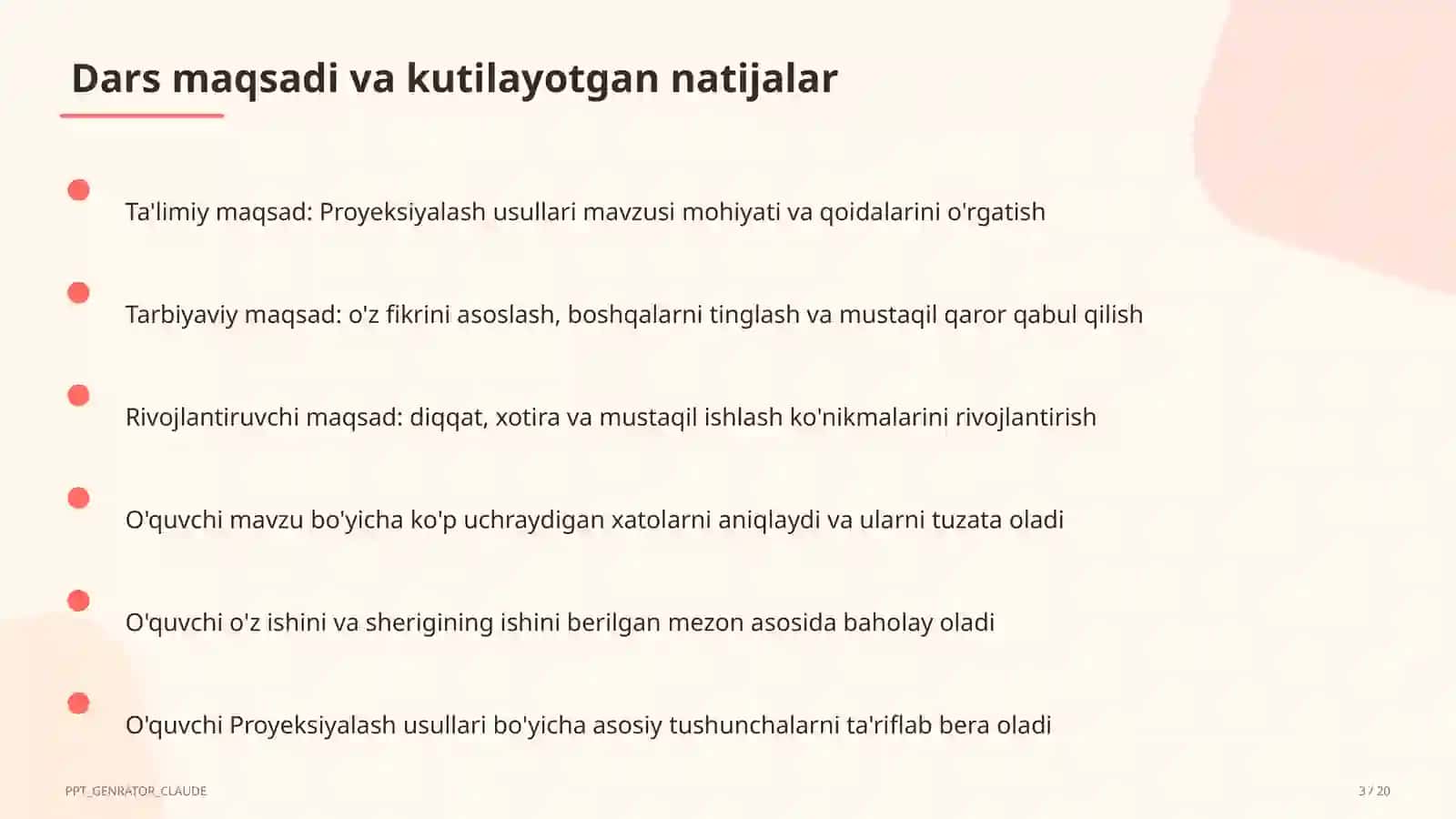Proyeksiyalash usullari (8-sinf) 3