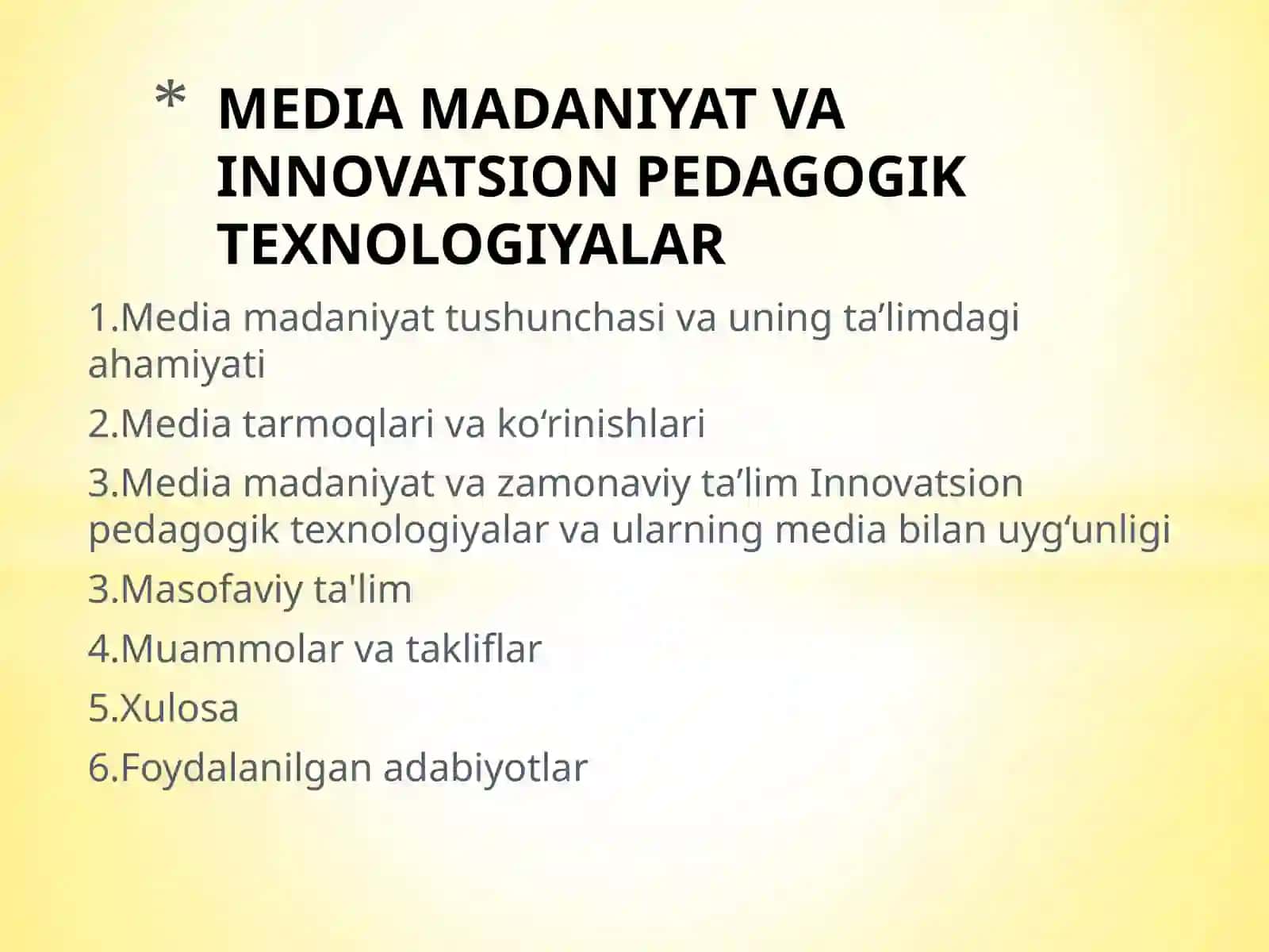 MEDIA MADANIYAT VA INNOVATSION PEDAGOGIK TEXNOLOGIYALAR 3