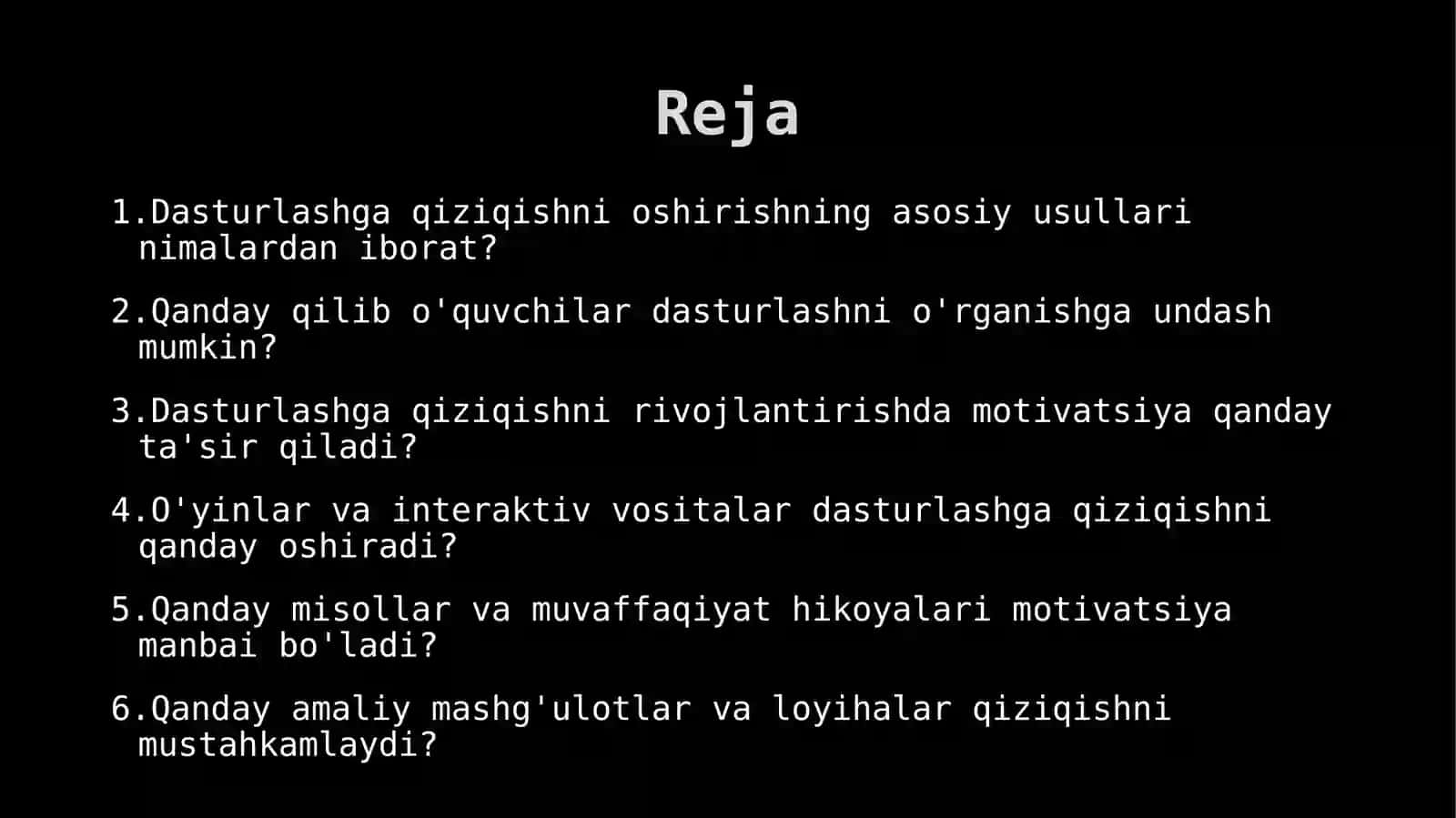 Informatika o’qitish metodikasi 3