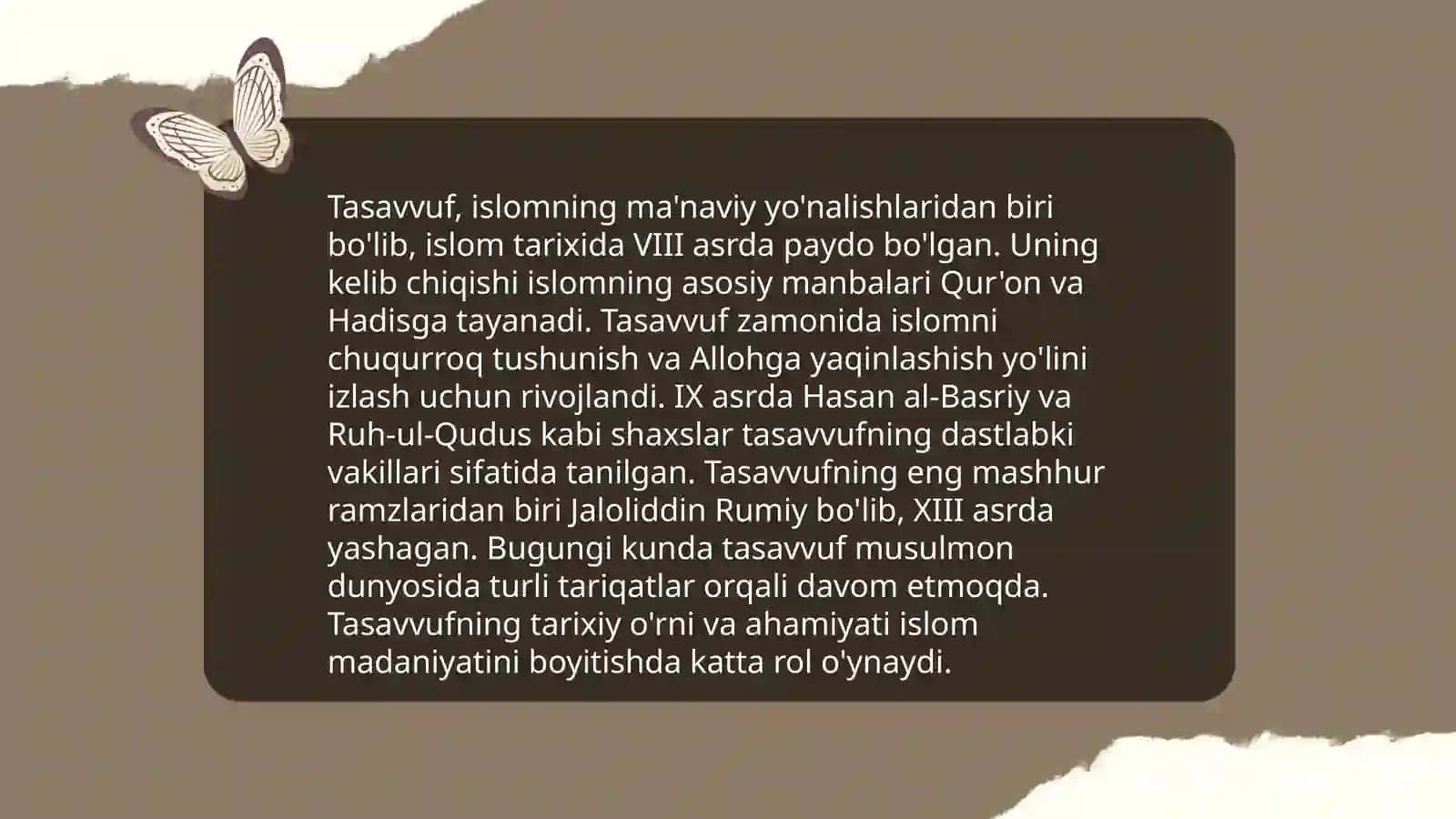 Tasavvuf Taf'limoti Tarixi, Mohiyati va Yassaviyya bilan Naqshbandiya Tasavvuf Tariqatlari 3