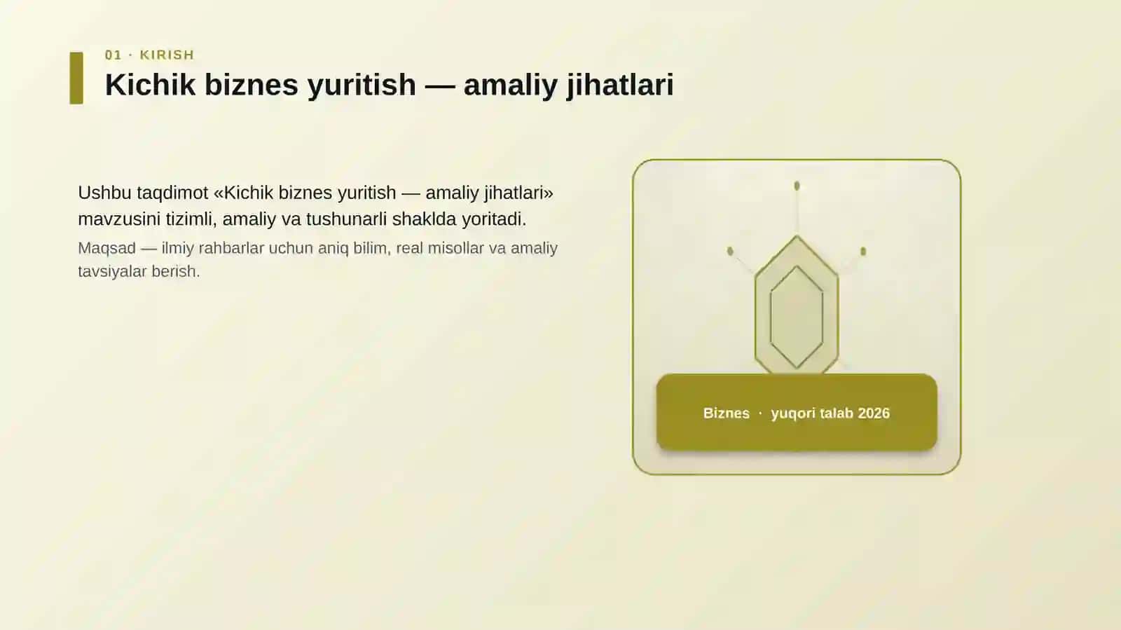 Kichik biznes yuritish — amaliy jihatlari 3