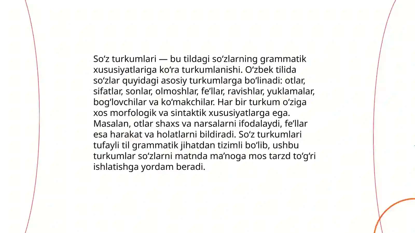 Soʻzlarni turkumlarga ajratish tamoyillari 3