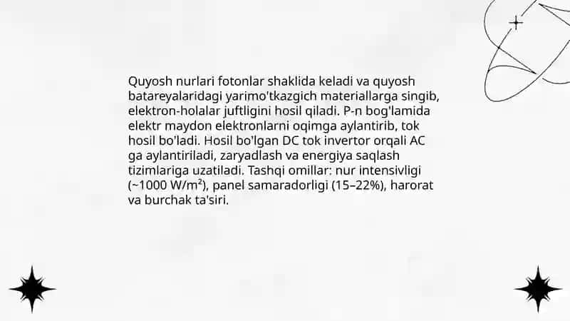Quyoshdan energiya olish 3