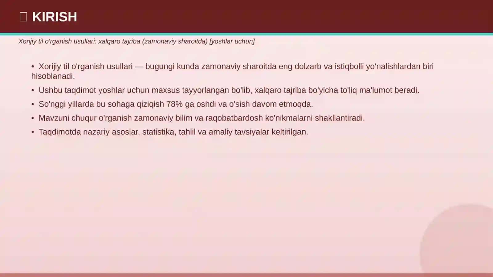 XORIJIY TIL O'RGANISH USULLARI 3