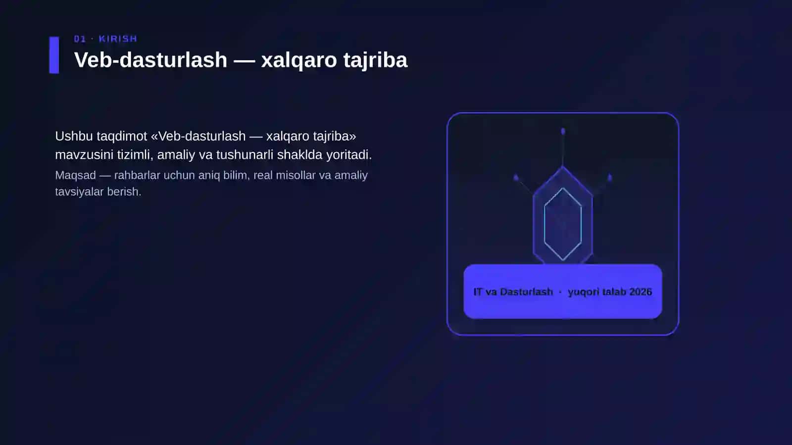 Veb-dasturlash — xalqaro tajriba 3