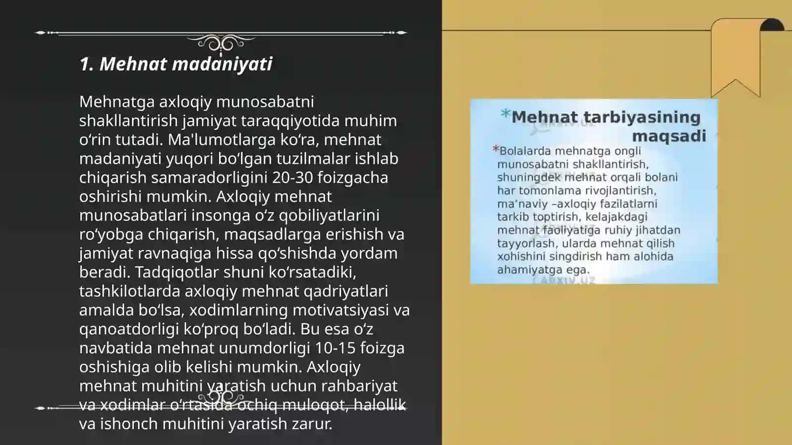 Mehnatga axloqiy munosabatni shakllantirish 3