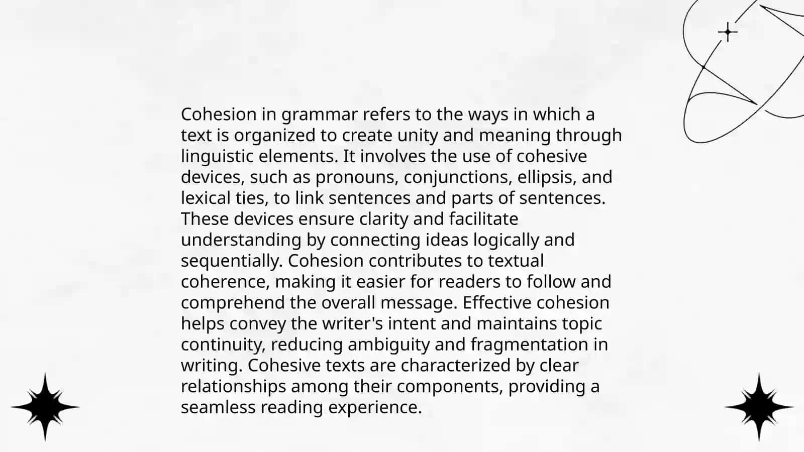 What is cohesion in grammar? 3