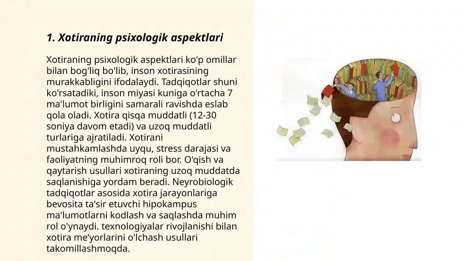 Xotiraning psixologik aspektlari 3