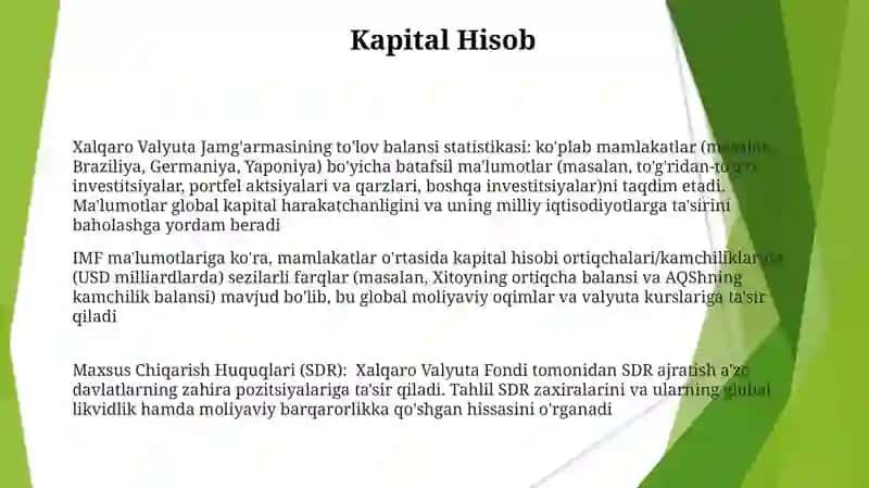 Xalqaro Valyuta Jamg'armasining moliyaviy koʻtsatkichlari taxlili 3