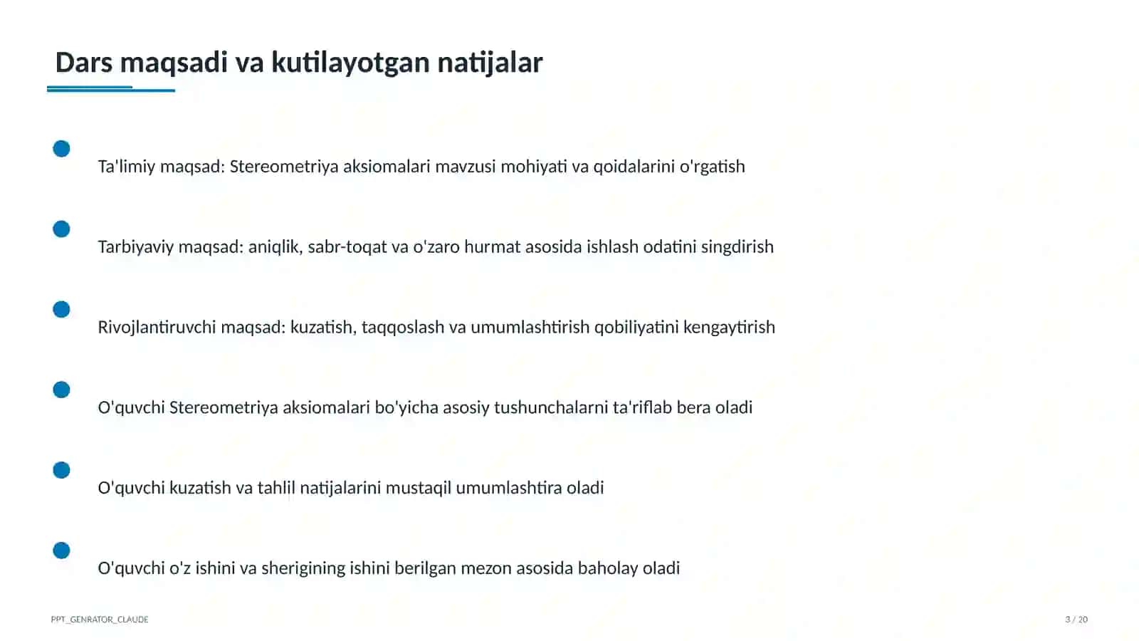 Stereometriya aksiomalari (10-sinf) 3