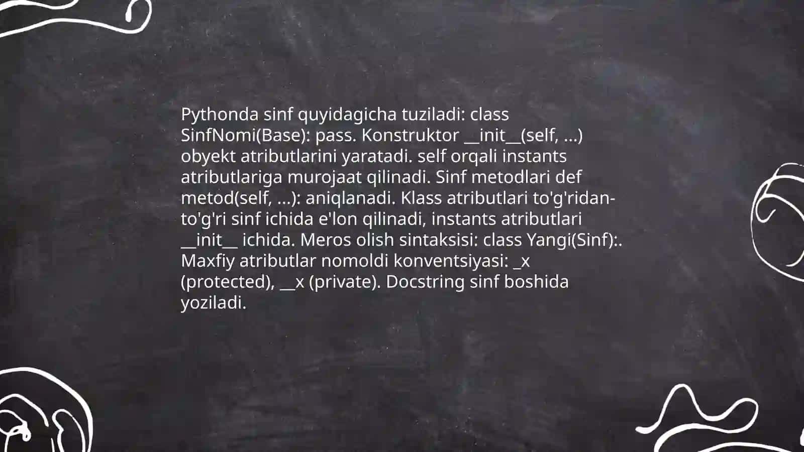 Python dasturlash tilida klasslar va obyektlar 3