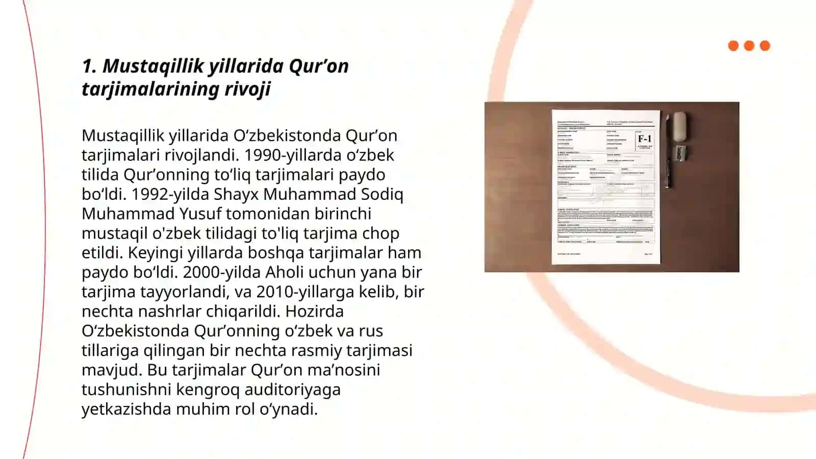 Mustaqillik yillarida Qurʼonning oʻzbek tiliga tarjima qilinishi va tafsirlari 3