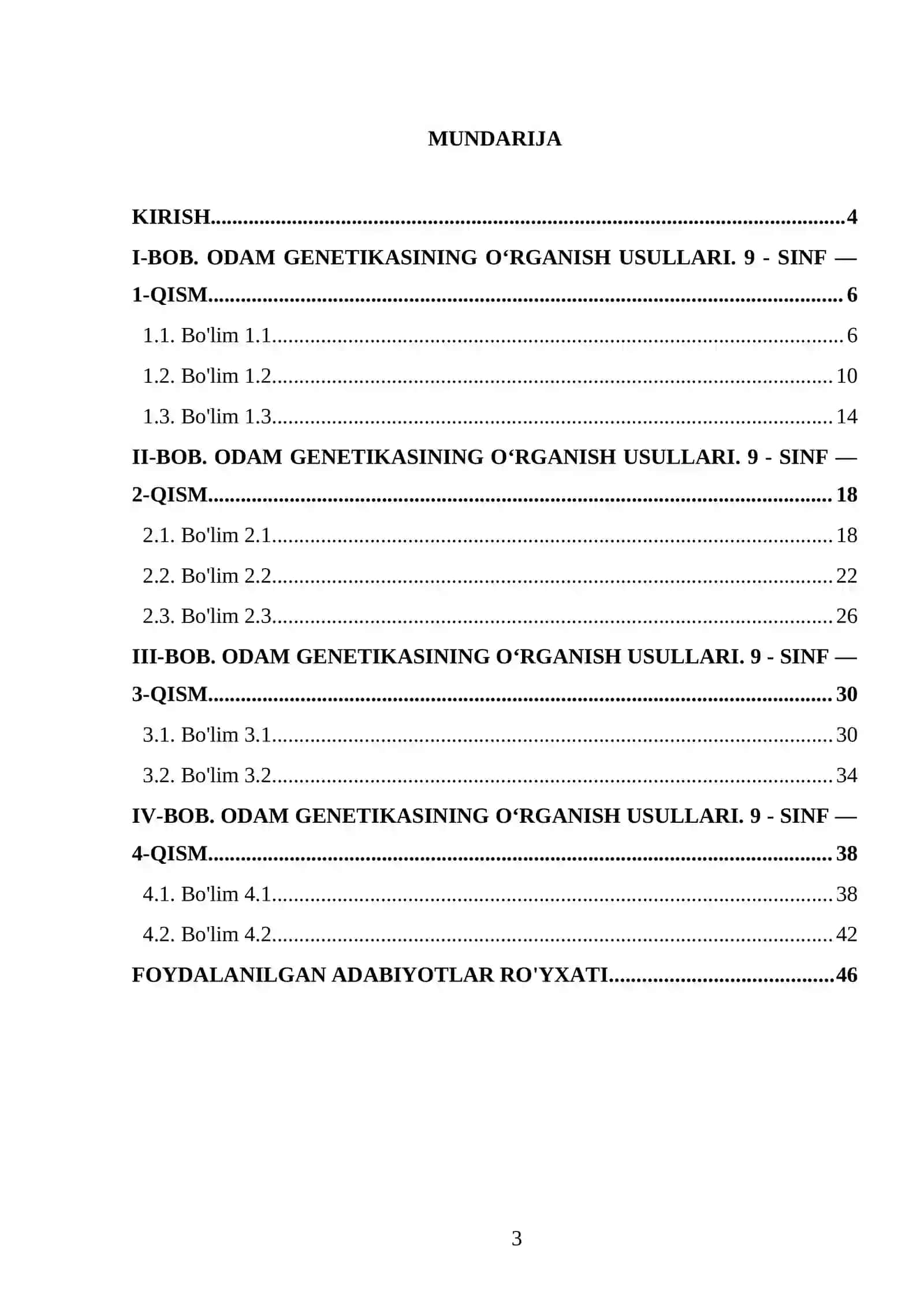 ODAM GENETIKASINING O‘RGANISH USULLARI. 9 - SINF 3