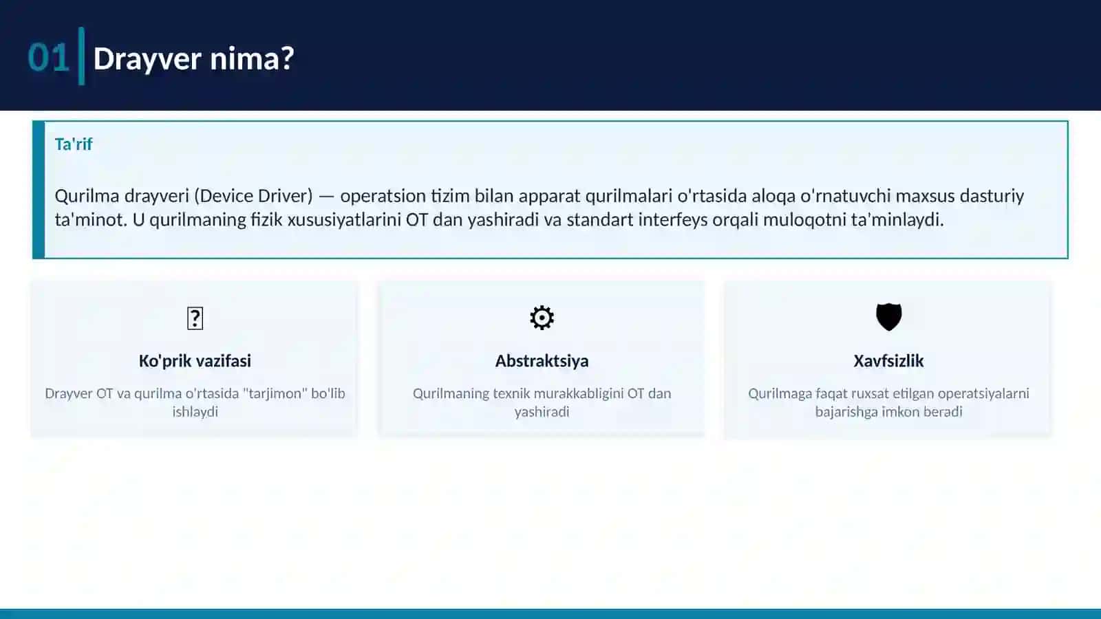 Qurilma drayverlari 3