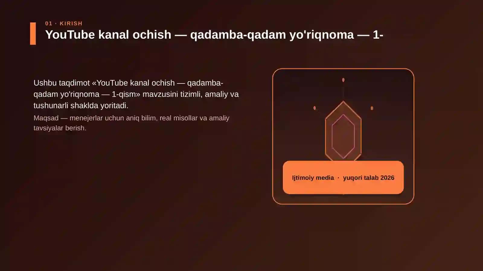 YouTube kanal ochish — qadamba-qadam yo'riqnoma — 1-qism 3