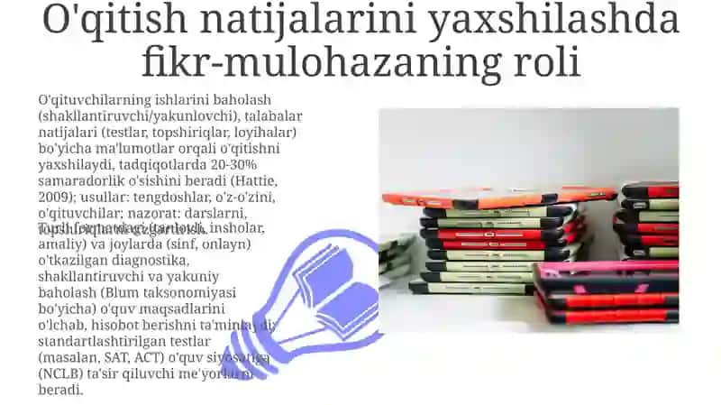 O'qitish natijalarini yaxshilashda fikr-mulohazaning roli 3