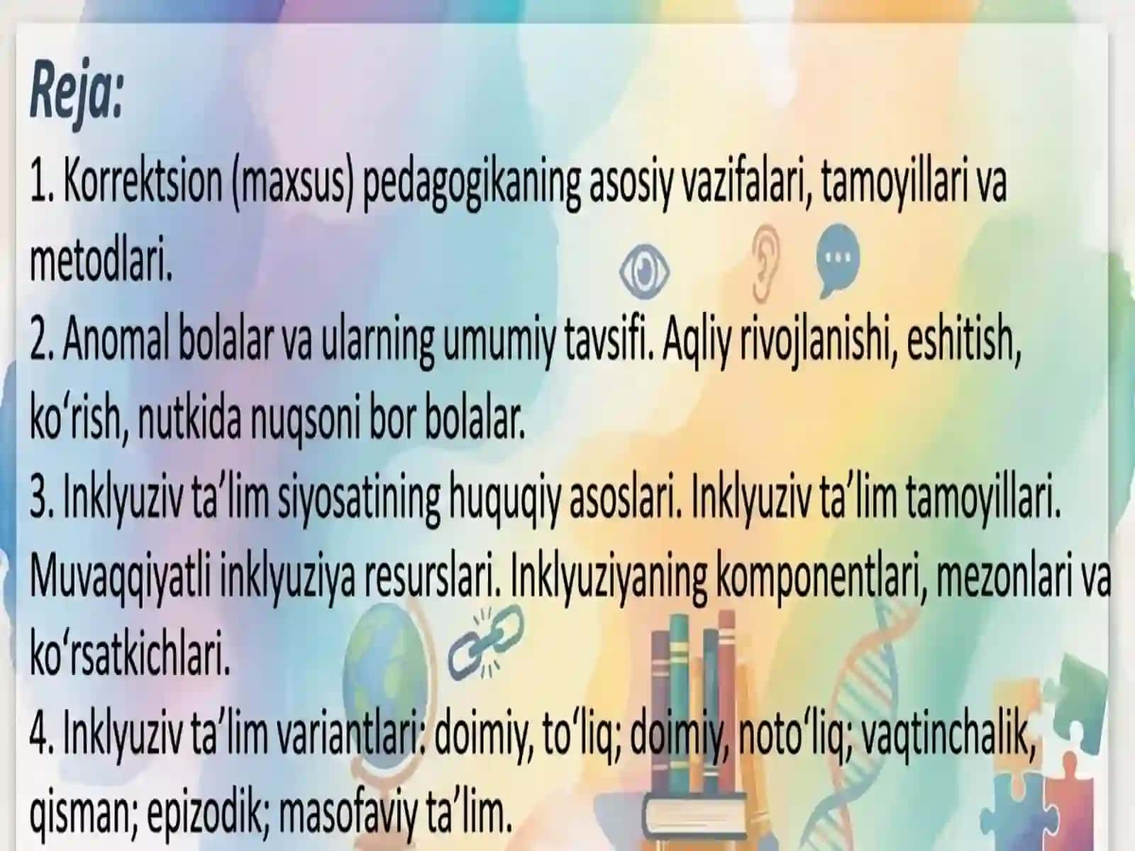 Korreksionpedagogikaasoslari.Inklyuzivta’lim 3