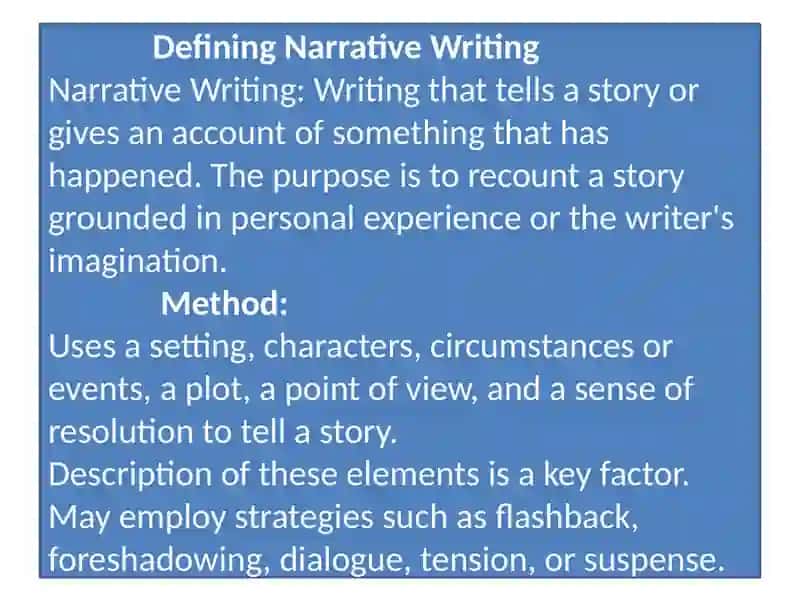 Narrative writing 3