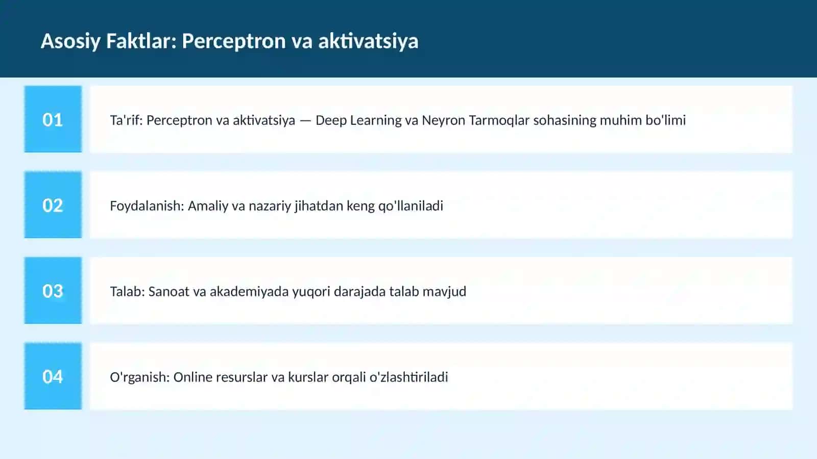 AI | DEEP LEARNING VA NEYRON TARMOQLAR 3