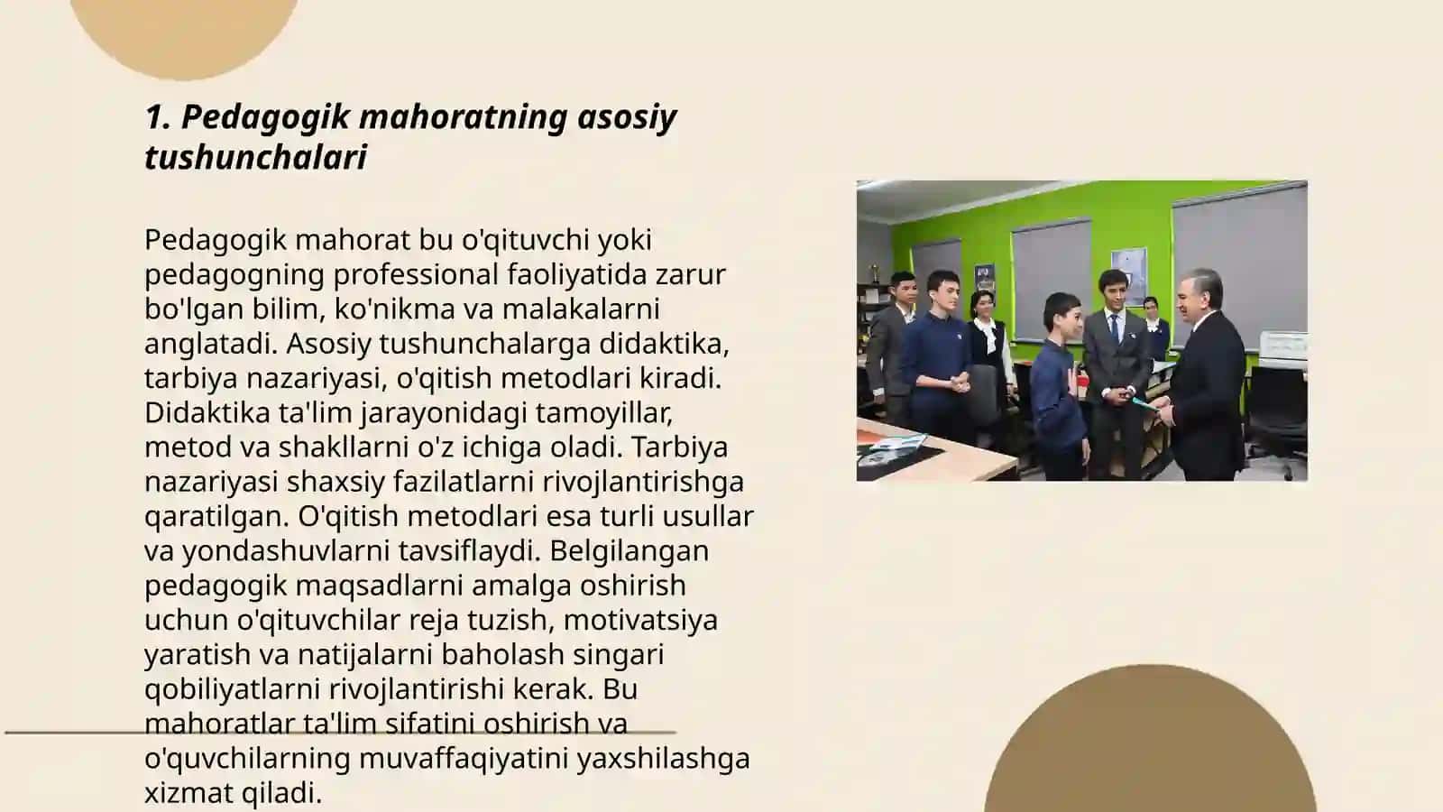 Hozirgi zamon pedagogikasida ilmiy-pedagogik adabiyotlarda pedagogik mahorat, pedagogik texnika 3