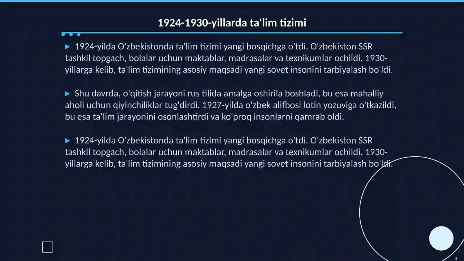 O'zbekistonda talim tizimi va pedagogik fikrlar rivoji 3