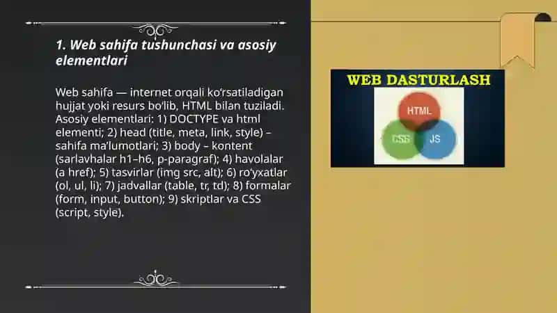 Web sahifa va uning tuzilishi 3