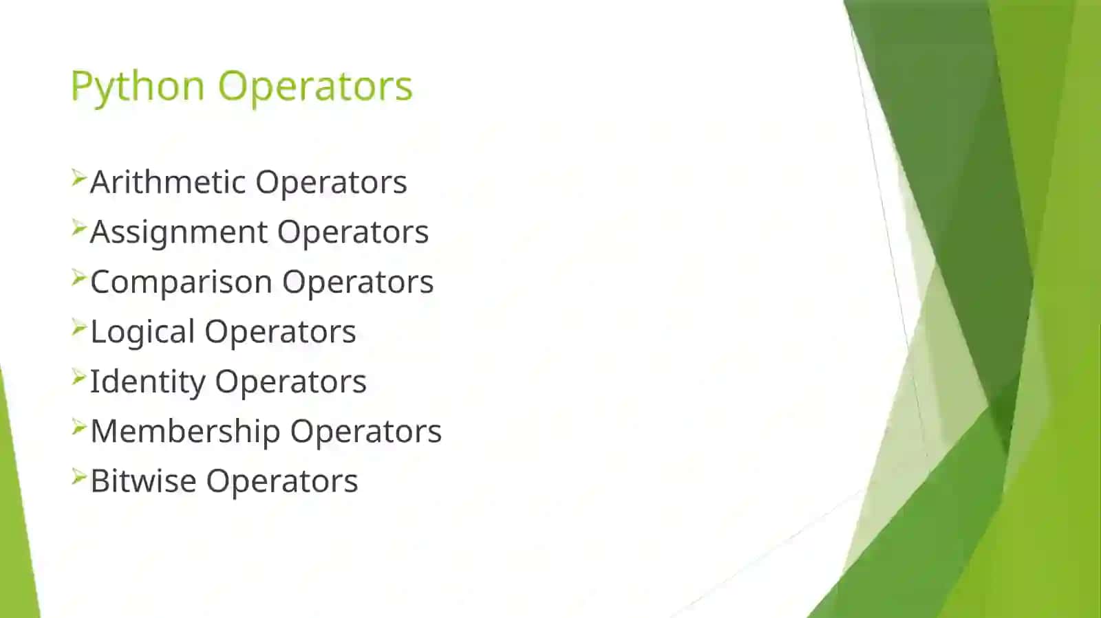 Python Operators 3