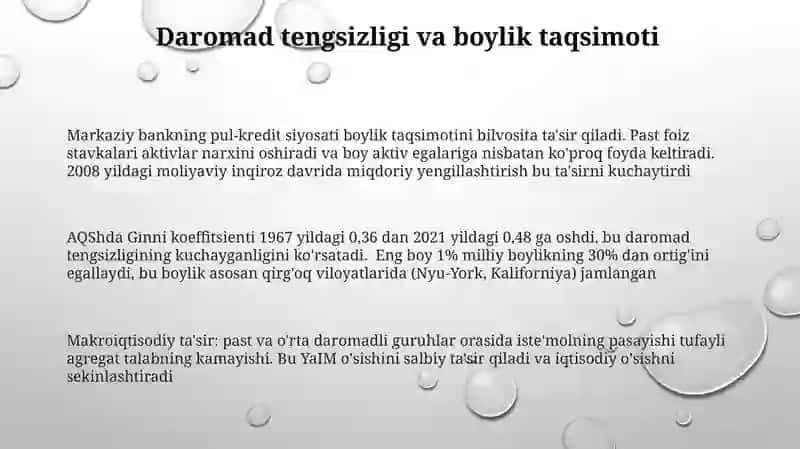 AQSH davlatining makroiqtisodiy tahlili 3