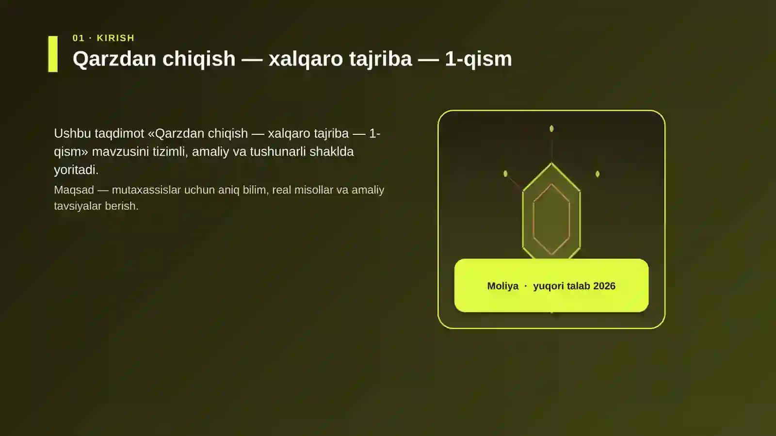 Qarzdan chiqish — xalqaro tajriba — 1-qism 3