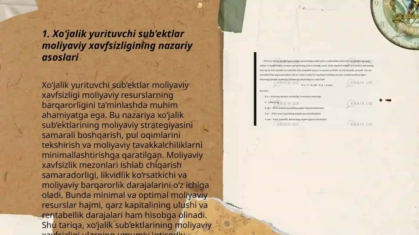 Xo’jalik yurituvchi subektlar moliyaviy xavfsizligi tushunchasi 3