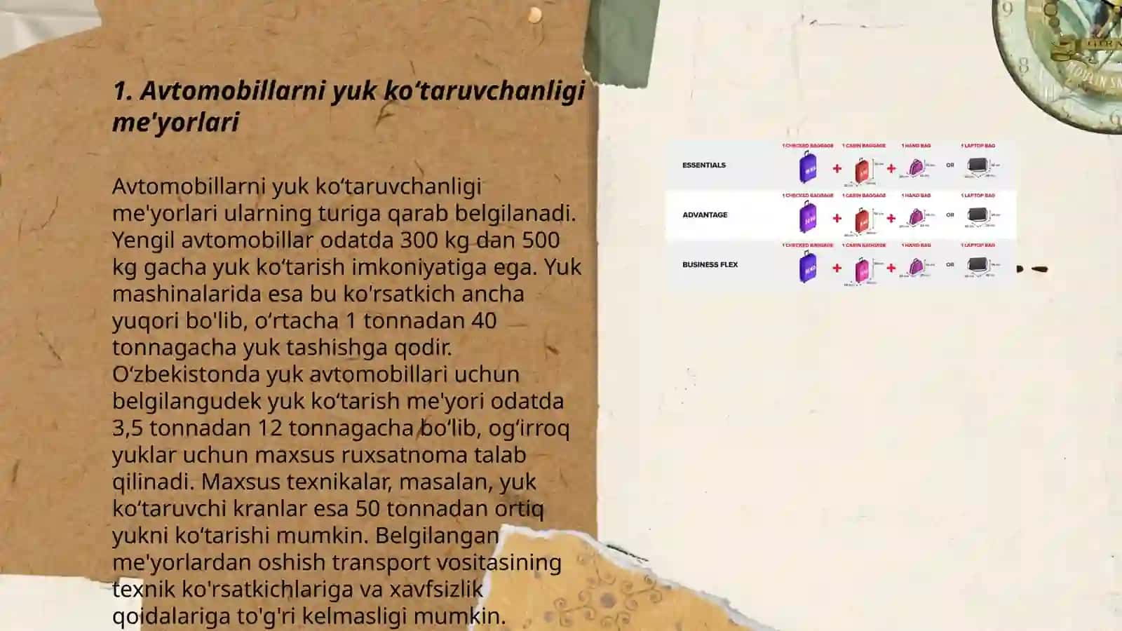 Avtomobillarni yuk koʻtaruvchanligi boʻyicha tanlash 3