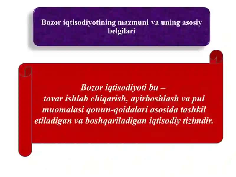 Bozor va bozor iqtisodiyotiga oʻtish 3