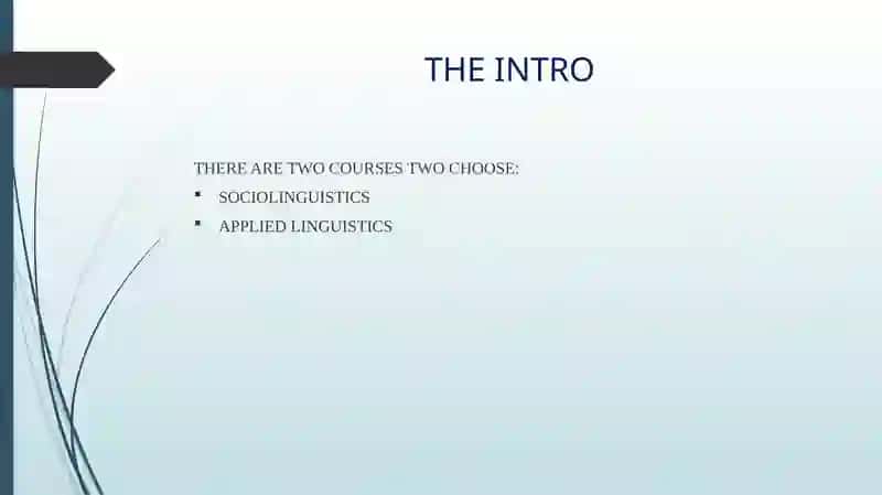 Sociolinguistics, Applied Linguistics 3