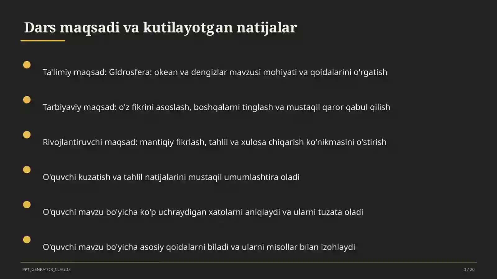 Gidrosfera: okean va dengizlar (6-sinf) 3